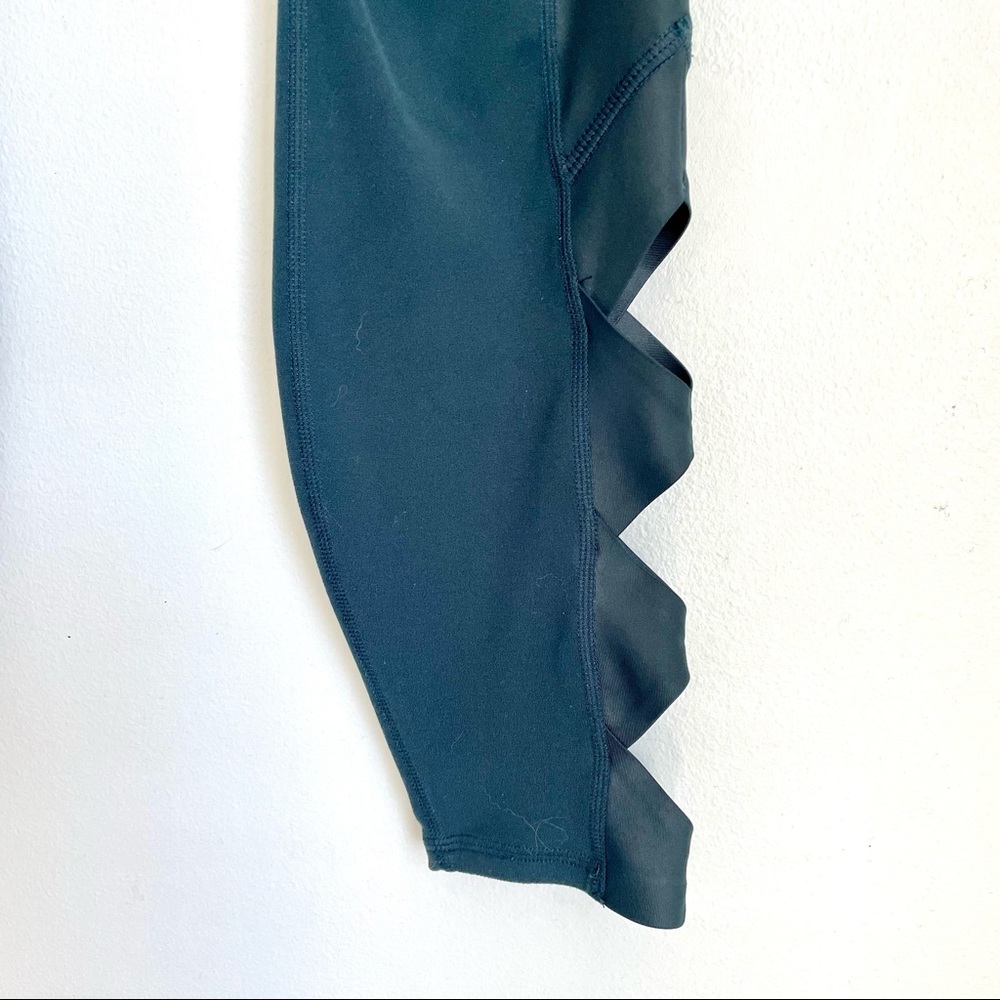 Athleta Diamond Cobra Cutout Ankle Tights Yoga Leggings XS Green High Waisted - Picture 13 of 13